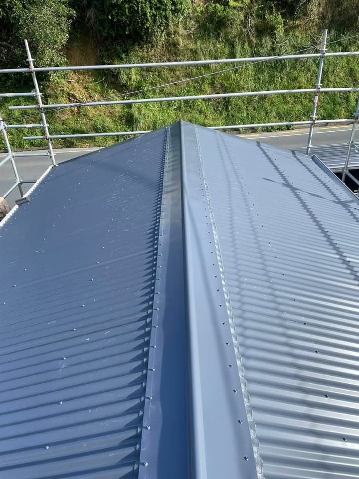Repaired roof area